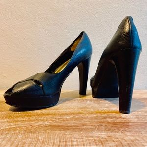 Black platform heels